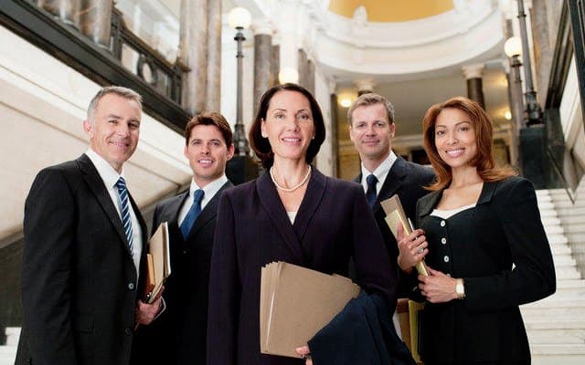 Law office conference room or attorney workspace